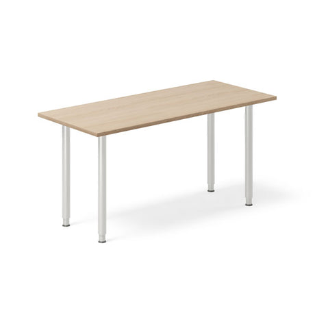 Ergoff Skrivebord DNA, Eg 1400x600mm I-ben/Alugrå – Skriveborde