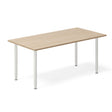 Ergoff Skrivebord DNA, Eg 1600x800mm I-ben/Alugrå – Skriveborde