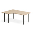 Ergoff Skrivebord DNA, Eg 1600x1200mm Venstre I-ben/Sort – Skriveborde