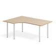 Ergoff Skrivebord DNA, Eg 1600x1200mm Venstre I-ben/Alugrå – Skriveborde