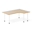 Ergoff Skrivebord DNA, Eg 1600x1200mm Højre I-ben/Hvid – Skriveborde