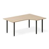 Skrivebord DNA, Eg 1600x1200mm Højre I-ben/Sort – image 2