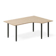 Ergoff Skrivebord DNA, Eg 1600x1200mm Højre I-ben/Sort – Skriveborde