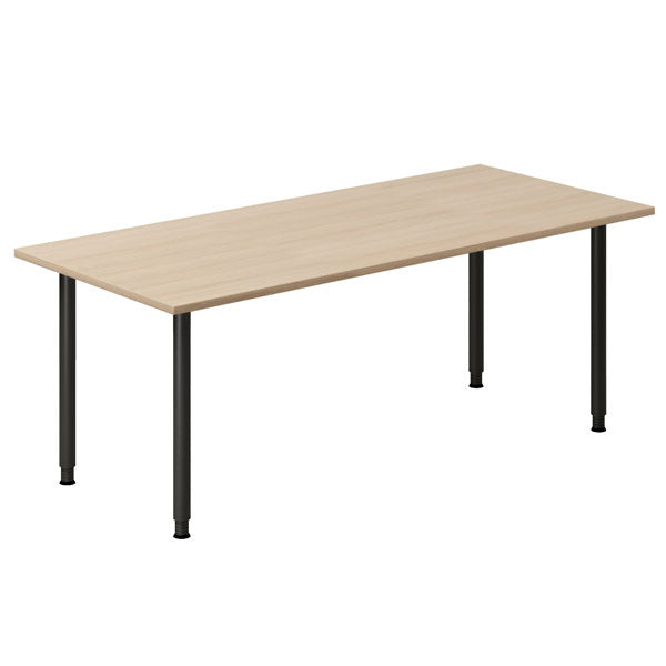 Ergoff Skrivebord DNA, Eg 1800x800mm I-ben/Sort – Skriveborde
