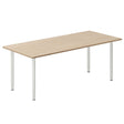 Ergoff Skrivebord DNA, Eg 1800x800mm I-ben/Alugrå – Skriveborde