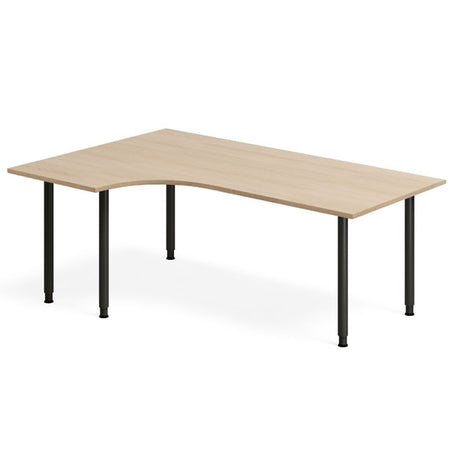Skrivebord DNA, Eg 1800x1200mm Venstre I-ben/Sort