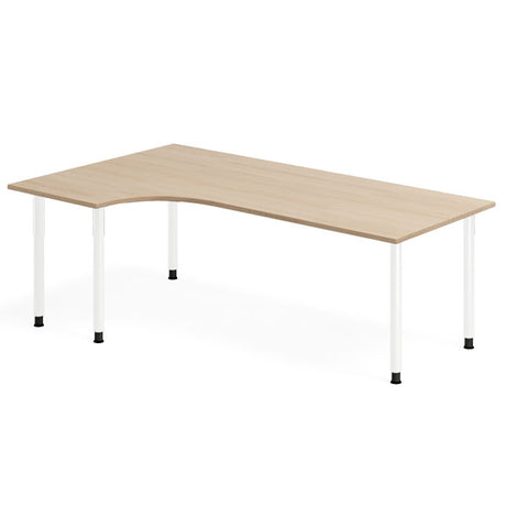 Skrivebord DNA, Eg 2000x1200mm Venstre I-ben/Hvid – image 1