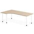 Ergoff Skrivebord DNA, Eg 2000x1200mm Venstre I-ben/Hvid – Skriveborde