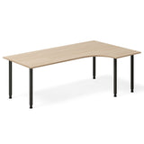 Skrivebord DNA, Eg 2000x1200mm Højre I-ben/Sort