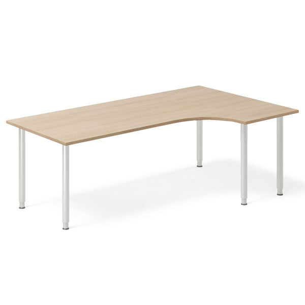 Skrivebord DNA, Eg 2000x1200mm Højre I-ben/Alugrå