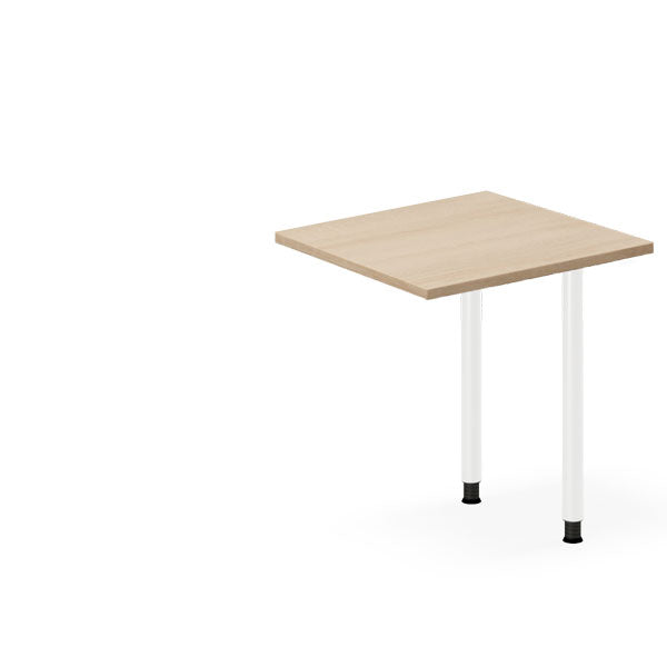 Skrivebord, tilbyg DNA Eg 600x600mm I-ben Hvid – image 1