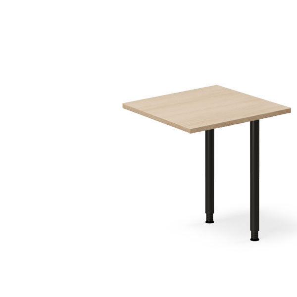 Ergoff Skrivebord, tilbyg DNA Eg 600x600mm I-ben Sort – Skrivebordstilbyg