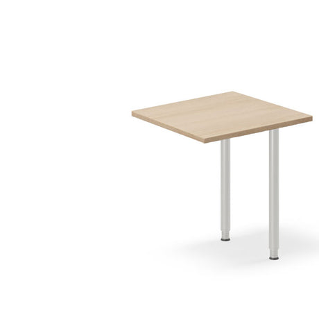 Skrivebord, tilbyg DNA Eg 600x600mm I-ben Alugrå