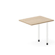 Ergoff Skrivebord, tilbyg DNA Eg 800x600mm I-ben Hvid – Skrivebordstilbyg