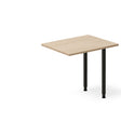 Ergoff Skrivebord, tilbyg DNA Eg 800x600mm I-ben Sort – Skrivebordstilbyg