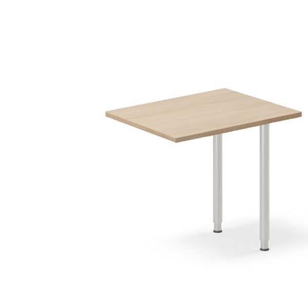 Skrivebord, tilbyg DNA Eg 800x600mm I-ben Alugrå – image 2