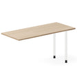 Ergoff Skrivebord, tilbyg DNA Eg 1400x600mm I-ben Hvid – Skrivebordstilbyg