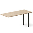 Ergoff Skrivebord, tilbyg DNA Eg 1400x600mm I-ben Sort – Skrivebordstilbyg