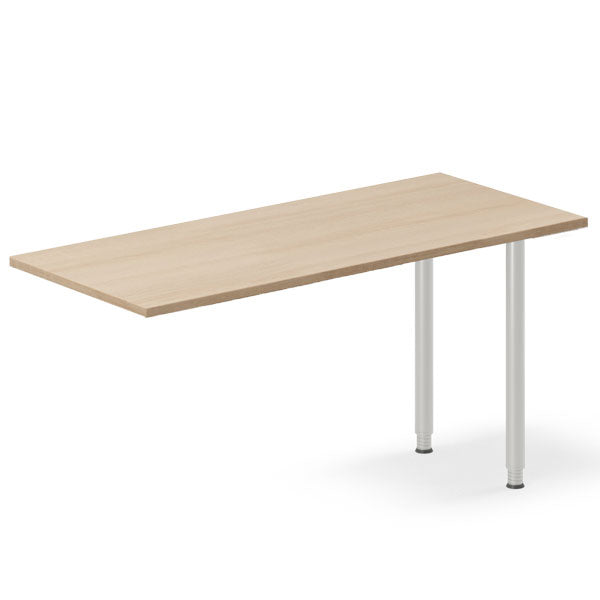 Skrivebord, tilbyg DNA Eg 1400x600mm I-ben Alugrå – image 2