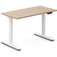 Ergoff Hæve-sænkebord DNA, Eg 1200x600mm 2-ben/Hvid – Hæve/sænkeborde
