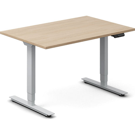 Hæve-sænkebord DNA, Eg 1200x800mm 2-ben/Alugrå – image 2