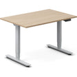 Ergoff Hæve-sænkebord DNA, Eg 1200x800mm 2-ben/Alugrå – Hæve-sænkeborde