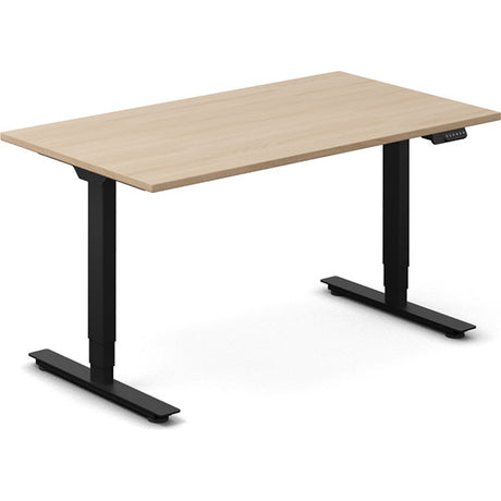 Hæve-sænkebord DNA, Eg 1400x800mm 2-ben/Sort – image 2