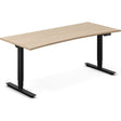 Ergoff Hæve-sænkebord DNA, Eg 1800x800mm Bue 2-ben/Sort – Hæve/sænkeborde