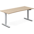 Ergoff Hæve-sænkebord DNA, Eg 1800x800mm Bue 2-ben/Alugå – Hæve/sænkeborde