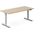 Ergoff Hæve-sænkebord DNA, Eg 1800x800mm 2-ben/Alugrå – Hæve-sænkeborde
