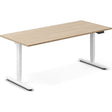 Ergoff Hæve-sænkebord DNA, Eg 1800x800mm 2-ben/Hvid – Hæve-sænkeborde
