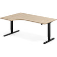 Hæve-sænkebord DNA, Eg 1800x1200mm Venstre 2-ben/Sort – image 1