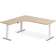 Ergoff Hæve-sænkebord DNA, Eg 1800x1800mm Venstre 3-ben/Hvid – Hæve/sænkeborde
