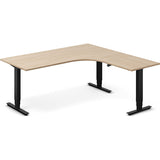 Hæve-sænkebord DNA, Eg 1800x1800mm Højre 3-ben/Sort – image 1