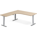 Hæve-sænkebord DNA, Eg 1800x2000mm Venstre 3-ben/Alugrå – image 2