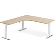 Ergoff Hæve-sænkebord DNA, Eg 1800x2000mm Venstre 3-ben/Hvid – Hæve/sænkeborde