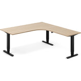 Hæve-sænkebord DNA, Eg 1800x2000mm Højre 3-ben/Sort