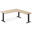 Ergoff Hæve-sænkebord DNA, Eg 1800x2000mm Højre 3-ben/Sort – Hæve/sænkeborde
