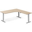 Ergoff Hæve-sænkebord DNA, Eg 1800x2000mm Højre 3-ben/Alugrå – Hæve/sænkeborde