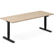 Ergoff Hæve-sænkebord DNA, Eg 2000x800mm 2-ben/Sort – Hæve/sænkeborde