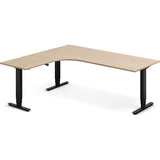 Hæve-sænkebord DNA, Eg 2000x1800mm Venstre 3-ben/Sort – image 1