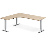 Hæve-sænkebord DNA, Eg 2000x1800mm Venstre 3-ben/Alugrå – image 2