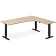 Ergoff Hæve-sænkebord DNA, Eg 2000x1800mm Højre 3-ben/Sort – Hæve/sænkeborde