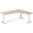 Ergoff Hæve-sænkebord DNA, Eg 2000x1800mm Højre 3-ben/Hvid – Hæve/sænkeborde