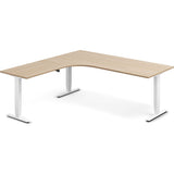 Hæve-sænkebord DNA, Eg 2000x2000mm Venstre 3-ben/Hvid – image 1