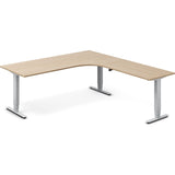 Hæve-sænkebord DNA, Eg 2000x2200mm Højre 3-ben/Alugrå – image 2