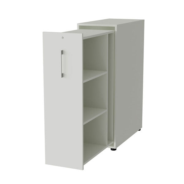 Towerskab DNA A9 Højre, Lys grå med alugråt håndtag – image 1