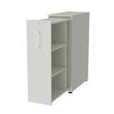 Towerskab DNA A9 Højre, Lys grå med hvidt håndtag – image 1