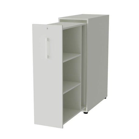 Towerskab DNA A9 Højre, Lys grå med hvidt håndtag – image 1