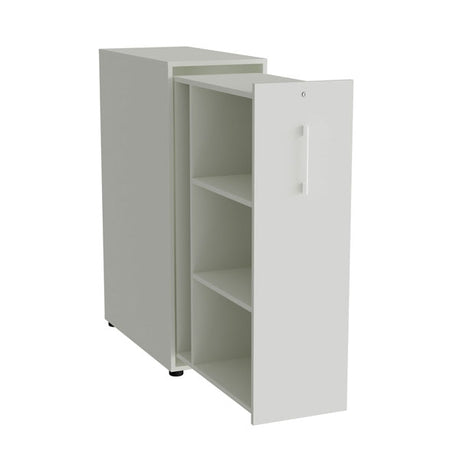 Towerskab DNA A9 Venstre, Lys grå med hvidt håndtag – image 1